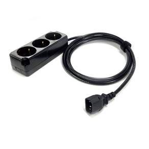 UPS전용 출력케이블 국산 3구 멀티탭 C14 to 220V 10A 2M