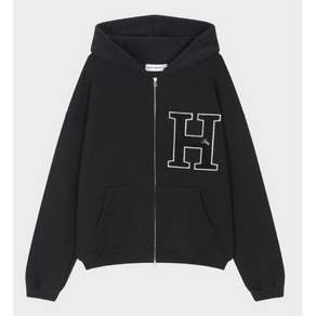 호노 리포트 H 부클 후드 집업_블랙 패치