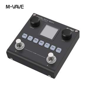 M-VAVE Annblack Box 멀티 이펙트 프로세서 앰프 모델러 기타/베이스용 - 60개 이상의 이펙트 20개의 앰프 10시간 배터리 USB 오디오/OTG