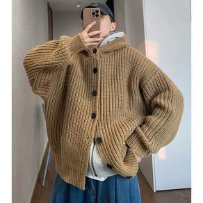 엘라누아르 남성 크롭 후드 가디건 세련된 데일리 스타일