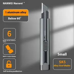 난웨이 9mm/18mm 헤비듀티 벽지 커팅 나이프 언박싱 샤프 블레이드 대형 익스프레스 패키지