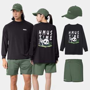 HMUS 남녀공용 루즈핏 래쉬가드 반바지 모자 3종세트 / 디자인 30종