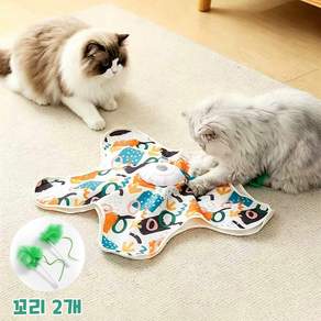 고양이 애완동물 사냥놀이 장난감 꼬리잡기 별모양 자동