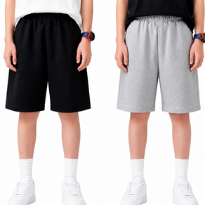 지디오 2개 세트 키즈 남아 반바지 밴딩 5부 숏 팬츠 포켓 주니어 트레이닝복