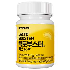 낙산균 40% 함유 셀라코어 락토부스터 맥스 500mg 낙산균 유산균 프로바이오틱스