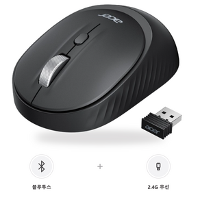 에이서 블루투스 무선마우스 2.4G 저소음 사무용 미니 양손 휴대용 노트북