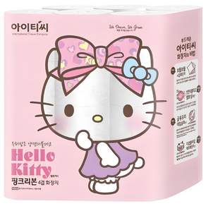 ITC 헬로키티 핑크리본 화장지 4겹 20m