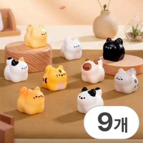 모노슈아 고양이 미니어처 피규어 9종 세트