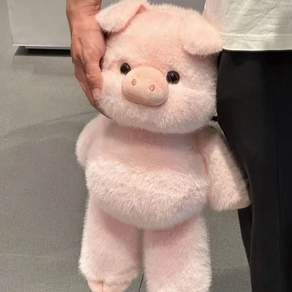 무드바이브 안고자는 귀여운 핑크 브라운 돼지 인형 쇼파 등받이 쿠션 베개 바디필로우