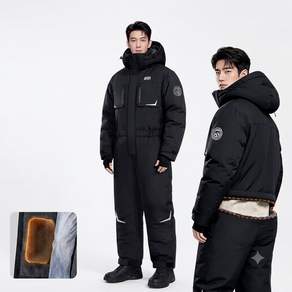 화이트리버 오토바이 일체형 방한복 겨울 작업복 점프수트