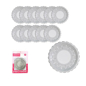 파티쇼 클래식 접시 무광 실버 23cm