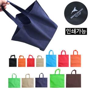 부직포가방 휴대용 부직포쇼핑백 장바구니 신발주머니 바닥넓은가방 타포린백 학교 학원 홍보 판촉용 부직포가방인쇄 인쇄가능, 네이비, 세로형(34X38)