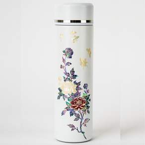 중앙공예관 천연 자개 텀블러 500ml 프리미엄 SUS 316 스테인리스 텀블러 차망포함 물 비린맛 없는 텀블러 나전칠기