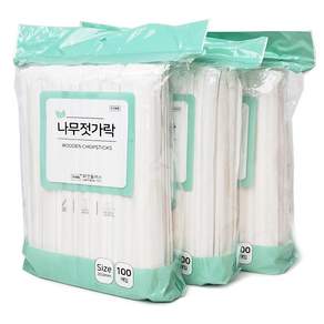 일회용 나무젓가락 300P 사각 백양목 종이포장