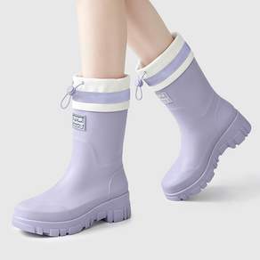 Modern Fashion 여성 발편한 레인부츠 스트링 장화 R13