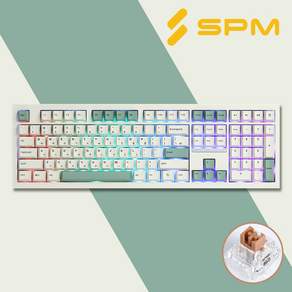 SPM PL108W 아라 풀배열 108키 숫자키 유무선 블루투스 사무용 기계식키보드