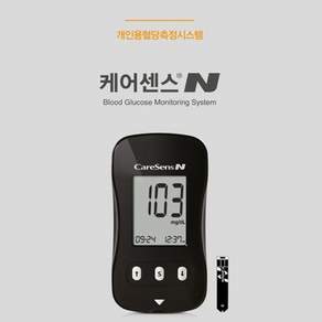 케어센스N 혈당측정기 세트 시험지10+채혈기+침10개+휴대용가방+사용설명서 포함