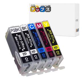 잉크 칩 캐논용 BCI-371/370 대용량 호환 잉크 5색 세트 잔량 표시 대응 MG7730 TS8030 TS6030 등 대응