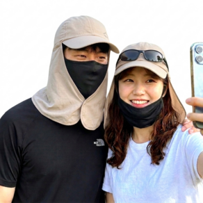 카라몰리 자외선차단 모자 워터파크 얼굴 햇빛가리개 썬캡