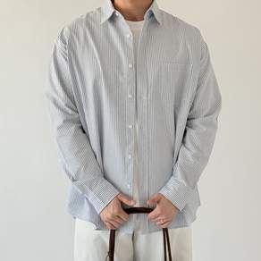 남자 오버핏 스트라이프 옥스포드셔츠 (5color) MADE IN KOREA