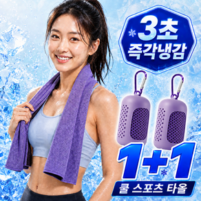 소미온 아이스 쿨 스포츠 타올 쿨링 휴대용 3초 즉각냉감 메쉬