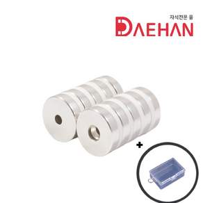 초강력 네오디움 원형사라 자석 오토바이 거치대 수리용 20 x 5mm (d6.5 x 4.2)
