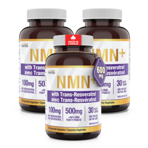 NMN 500mg 30식물성캡슐 트렌스 레스베라트롤 100mg 함유 허바캐나다