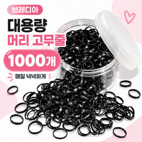 브레디아 대용량 짱짱한 머리 고무줄 1000개