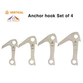 버티칼 앵커 후크 4개 세트 Anchor hook 구조 암벽 확보 클라이밍