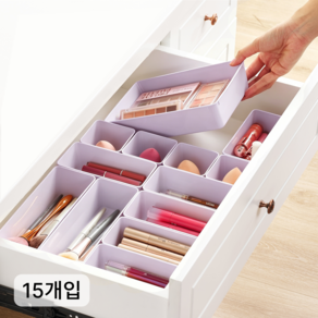 Vtopmart 조립식 다용도 서랍 정리 트레이 수납함 15p