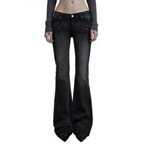 INEGI Gothic Zip Bootcut Jeans (dark grey)