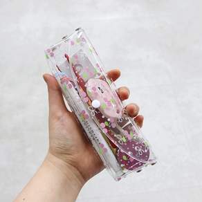 미소데이샵 귀여운 PVC 필통 투명 펜 파우치 코바늘 정리