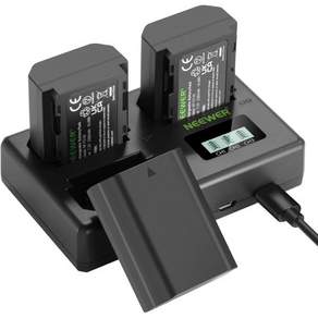 LP - E6 E6N용 NEWER 교체 배터리 및 충전기 세트 캐논 5D Mark II III IV 6D 7D 70D 80D 90D 2팩 2000mAh 듀얼 채널 USB 충전기