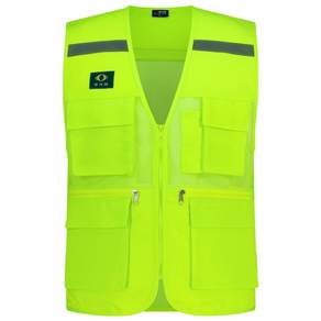 04vest 형광연두 망사조끼