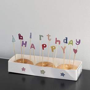 케이크 데코픽 도넛 꾸미기 생일 토퍼 패치워크