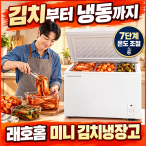 래호홈 소형 김치냉장고 미니 뚜껑형 냉장 냉동 겸용 원룸 가정용