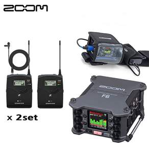 줌 ZOOM 무선 2인 레코딩 패키지 F6 EW112P Lavalier
