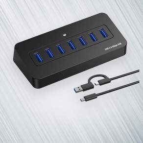 5Gbps USB3.0 허브 노트북 데스크와 호환 두 개의 호스트 커넥터와 데일리 액세서리 연결 지원 가정 사무실에서 사용 가능