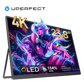 UPERFECT 4K QLED 포터블 모니터 UHD 23.8인치 134%sRGB 매트 스크린 DEX HDR
