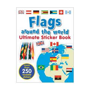 영문 유아도서The Ultimate Sticker Book: Flags Around the World Paperback (미국판) more than 250 reusable st