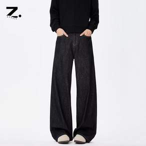 Zoovit 남성 빈티지 스트레이트 청바지 데일리 패션 루즈핏 와이드 데님 팬츠