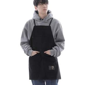 SAINTCREW 내추럴 스트랩 펜타곤 에이프런 NSP1302 블랙