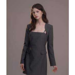 마우솔레움 MAU SOLEUM Bolero Suit Jacket - Grey