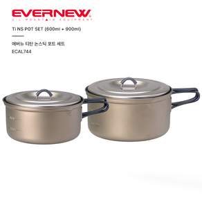 에버뉴 티타늄 논스틱 포트 600+900 초경량 캠핑 쿠커 백패킹 포트