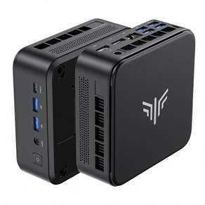 NIPOGI 미니 PC 게이밍 고성능/ AMD 라이젠7 7735HS / CPU 8코어/16스레드 최대 4.75GHz / WiFi6+블투5.2 초소형 게이밍 컴퓨터, E3B, WIN10 Pro, 512GB, 24GB, 블랙