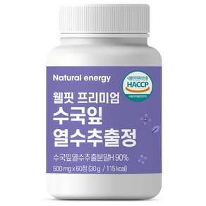 내추럴에너지 웰핏 프리미엄 수국잎 열수 추출물 정 600mg