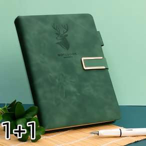 A5 방수 가죽 노트 두꺼운 메모장 버클 달린 일기장