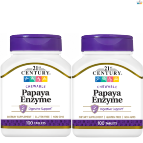 21st Century Papaya Enzyme 파파야 효소 100타블렛 2팩