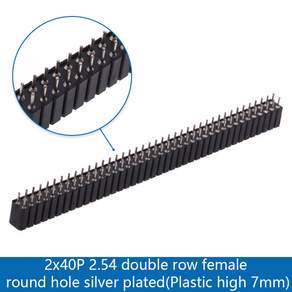 5PCS 1x40p 단일 행 남성 여성 PCB 라운드 핀 헤더 소켓 커넥터 골드 도금 2.0mm 2.54mm Arduino 용