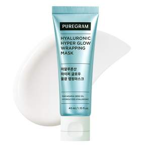 퓨어그램 물광 탄력 랩핑마스크 히알루론산 하이퍼글로우 40ml